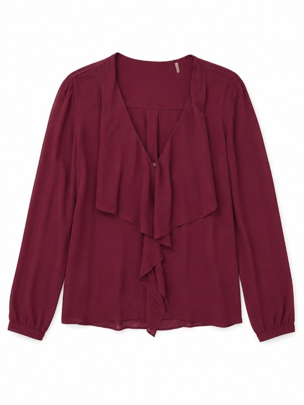 Elie Tahari 100% Silk Burgundy Blouse